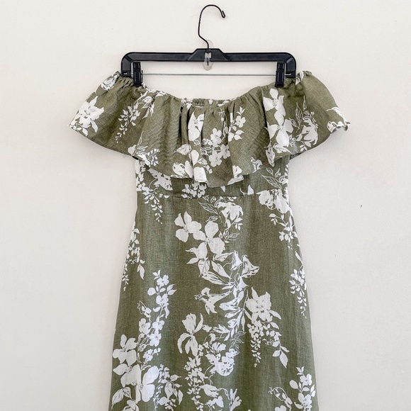 Reformation Baela Floral Midi Dress in Willow 2 NWT - Picture 5 of 13